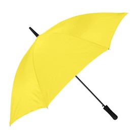 The City Slicker 48" Automatic Open Windproof Long Classic Stick Umbrella, Strong Thick Fiberglass Waterproof Umbrella for Rain, Durable Travel Umbrella with Carry Case for Men & Women - Yellow
