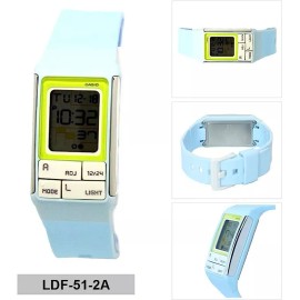 Casio LDF51-2A Women's Poptone Digital Blue Resin Watch
