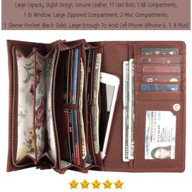 Mou Meraki Women RFID Blocking Genuine Leather Bifold Wallet-Clutch For Women-Shield Against Identity Theft (AQUA)