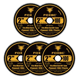 FOXBC 2 Inch HSS Saw Blade 100T for Mini High Speed Miter Cut Off Saw with 3/8" Arbor- 5 Pack
