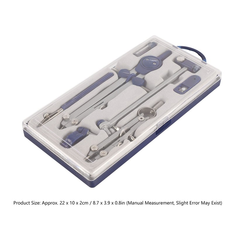 Compass Geometry Set Extensible Zinc Alloy Shatterproof Box Packed Durable