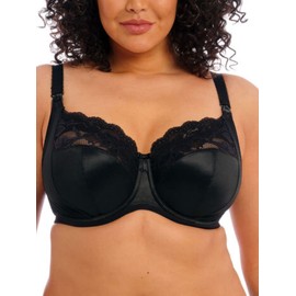 Elomi Women's Plus Size Molly Stretch Lace Underwire Nursing Bra, Black, 42FF