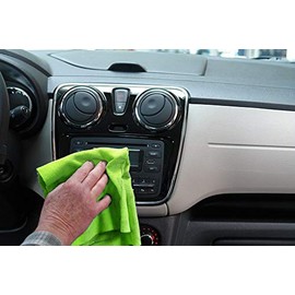 Shine Doctor Microfiber Towels 16" x 16" Green(Qty. 12) - Ultra Absorbent, Scratch & Lint Free(300 GSM)