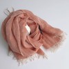 Prettystern Unisex Mottled Plain Long Lightweight Summer Linen Scarf, T87