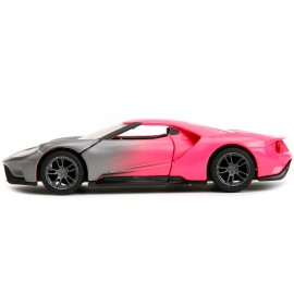 DCD 2017 Ford GT Gray Metallic and Pink Gradient "Pink Slips" Series 1/32 Diecast Model Car by Jada