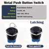DMWD 2PCS 22MM Latching Push Button Switch Ring Led 12V-24V