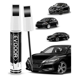 Pintura de retoque compatible con Nissan Exact Match 2 en 1 pintura de retoque para reparación de virutas y picaduras (negro obsidiana/súper negro (KH