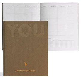 6-Month Guided Self-Care Journal – Morning & Evening Routines, Gratitude Prompts, Habit Tracking, Undated Daily Planner for Personal Growth, FSC-Certified Paper, Gold Foil Linen Coverr (Olive)