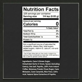 Bearded Butchers Black Blend Seasoning, 9.5 oz Large Shaker – Coffee & Molasses Flavor for Steaks, Brisket, Burgers, Roasts, Game Meats – Gluten-Free, No MSG, Low Calorie, Rich, Versatile Seasoning