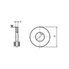 M4 Flat Washers (Flat Washers) Uniqlo Plating, 10 Pieces