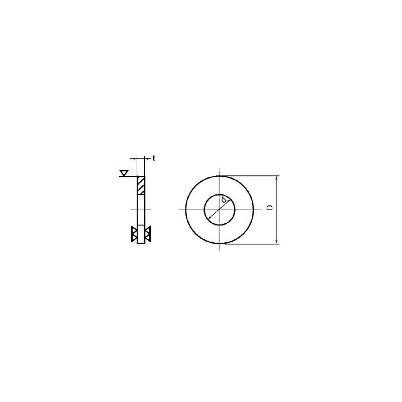 M4 Flat Washers (Flat Washers) Uniqlo Plating, 10 Pieces