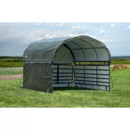 ShelterLogic 12 ft. d x 12 ft. w enclosure kit for corral shelter in green with uv-treat