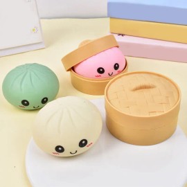 Big Dumpling Squishy Blind Box Fidget Toy Soft TPR Stress Relief Unboxing Surprise Random Style Kids Gift for Valentine’s Day Easter Party