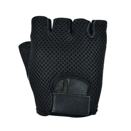 Mesh Net Breathable Training Gym Gloves, Mesh Net Breathable Training Workout Cycle Weight Lifting Padded Gym Gloves (Black, Large)