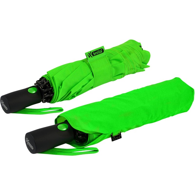 iX-brella Reverse Reverse Opening Fiberglass Pocket Umbrella with Coloured Spokes,