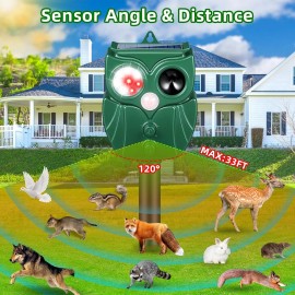 Unbranded Upgraded Solar Animal Repeller 2PCS: Ultrasonic – Birds, Cats, Raccoons & More