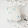 Lyssiatina Mini Quilted Makeup Bag for Purse，Small Quilted Cosmetic Pouch
