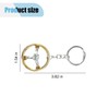 LHDOS Auto Parts Steering Wheel Shape Key Chain, 3D Metal