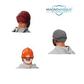 MAGNEMASQUE EAR-FREE MAGNETIC FACE MASK - Ice Silk, Breathable, Nose Vent, Extremely Comfortable. (Black)