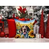 Caroline's Treasures in Sunflowers Throw Pillow, 14Hx14W, German Shorthaired Pointer