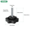 M METERXITY 6-Pack Star Clamping Knobs, M6x25mm Male Thread Hand