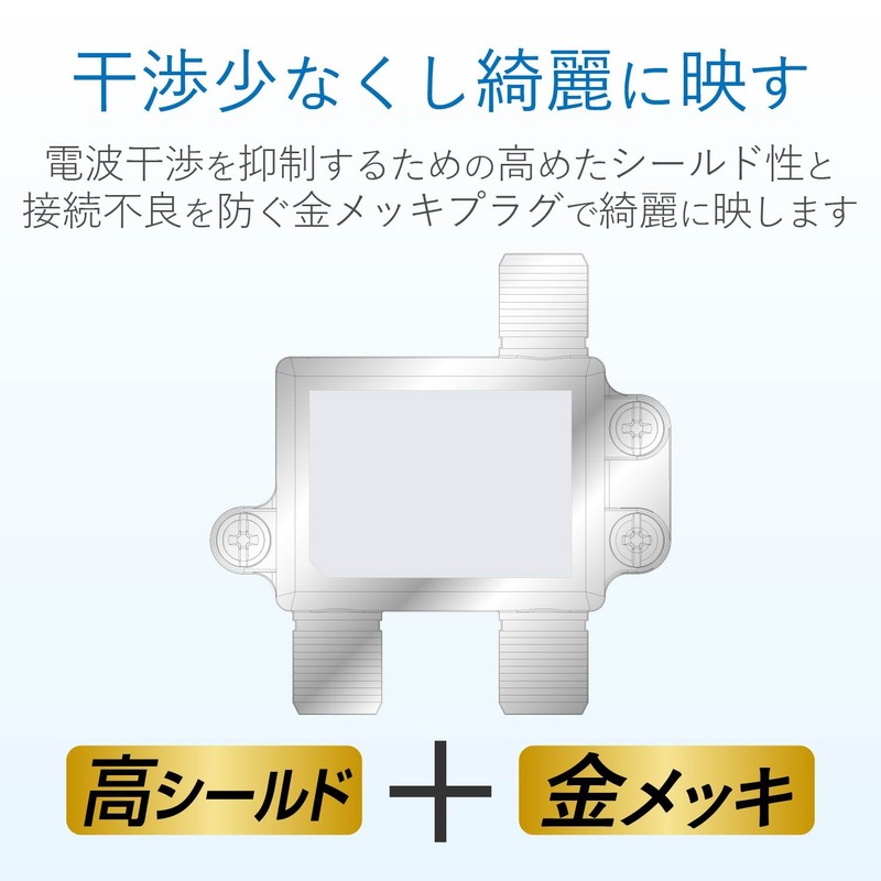 DX Antenna Splitter [2K 4K 8K Compatible] 2 Splitter, 1