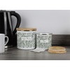 Purely Home Leaves Decaf Coffee Storage Canister - Green Leaves