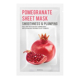 [Pack of 10] Eunyul Purity Pomegranate Face Cloth Masks (22 ml x 10 Pieces) Korean Skin Care Moisturising, Nourishing and Clarifying Natural Ingredients