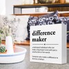 Funny Wooden Box Sign,Difference Maker Definition Office Wood Box Plaque