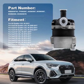 VeloBoost 8K0965567 Electric Water Pump Electric Coolant Pump Compatible with A4 S4 A5 S5 A6 A7 A8 Q7 Cayenne Panamera 3.0L Replace OE 95860656700 7P0965567