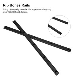 2Pcs Skateboard Rails Edge Protector Wear-Resistant Flexible Ribs Bones Board Rails with Mount Screws(Black) Ride Other Cycling Cycling
