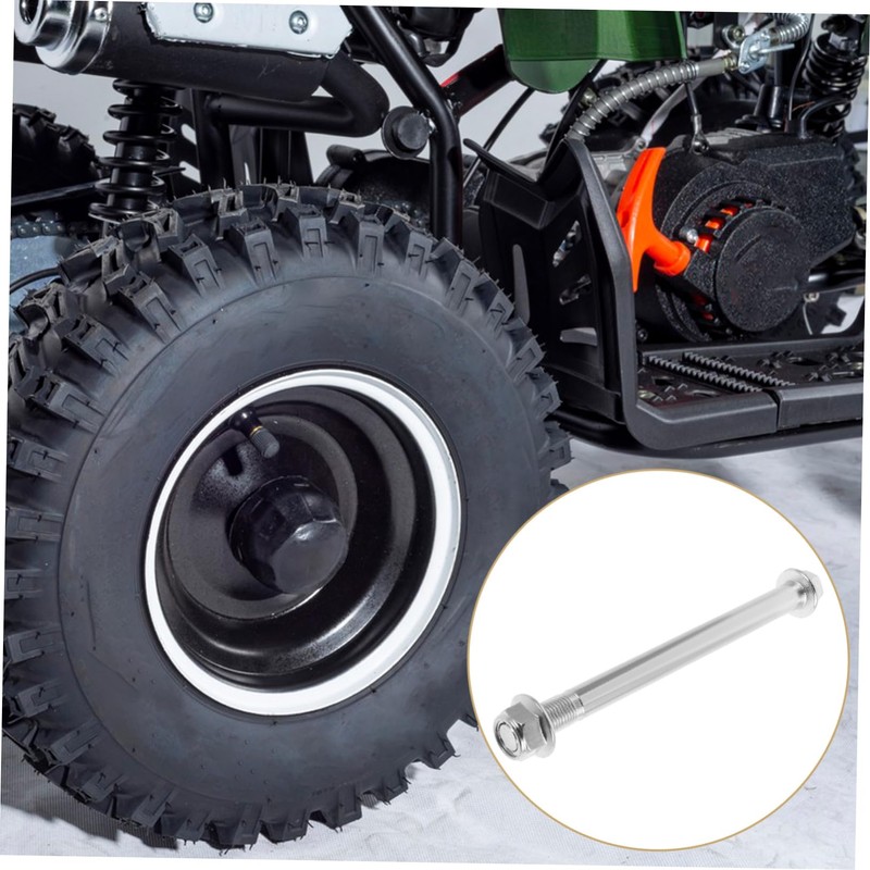 BUGUUYO Motorcycle Metal Axle Kit with Bolts Front and Rear