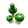 Aliotech 3Pcs Mini Mushrooms Miniature Figurines Wooden Mushrooms Fairy Garden