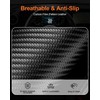 West Llama Flat Bottom Car Steering Wheel Cover,D-Shaped Carbon Fiber
