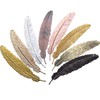 8 Pieces Metal Feather Bookmarks Assorted Metal Bookmark Feather Shape