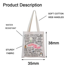 Broadway Music Quote Tote Bag Music Lover Gift Sound of Music Merchandise, Sound Of Tote
