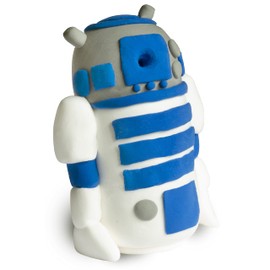 Clay Pals Blue and White Robot - Easy Sculpt Fun Fast Air Drying Non Toxic Quick Dry Ultra Light Creative Clay Art and Craft Modelling Set for Kids