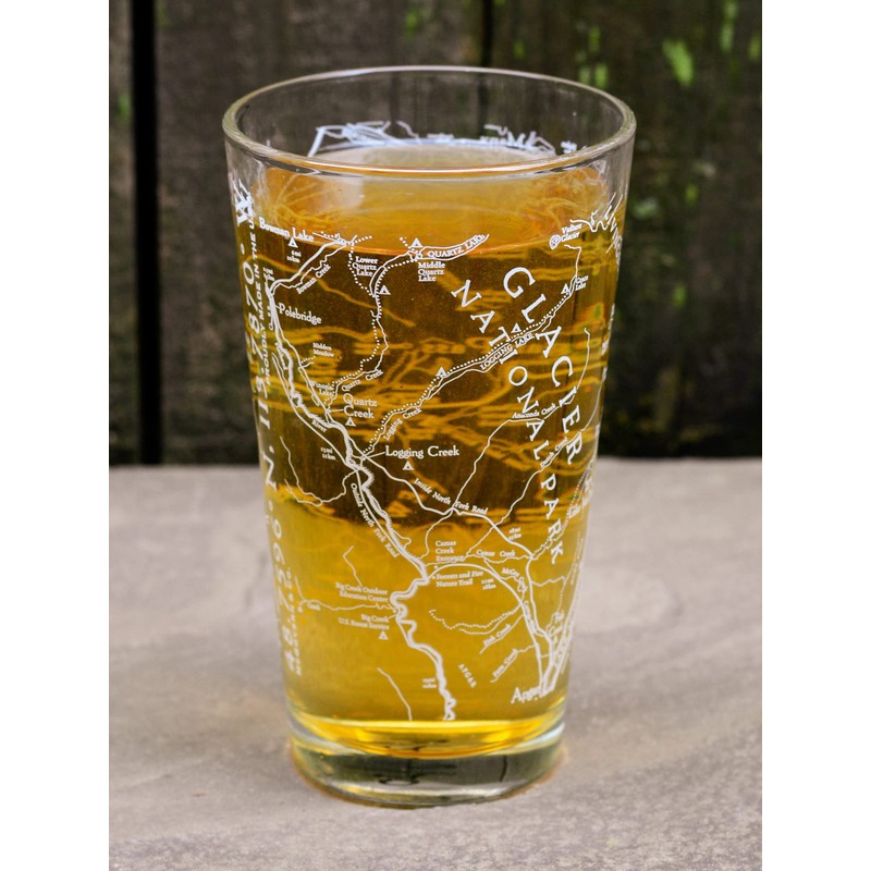 McGovern & Company National Park Pint Glass - Line Map
