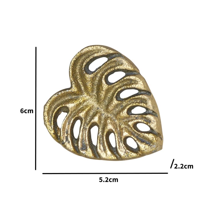 Melody Maison Gold Monstera Leaf Drawer Knob