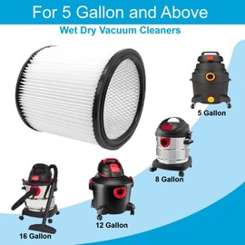 90304 Replacement Filter For Shop Vac Filters 90304 90585 Wet Dry Shop Vac Filter for 5 Gallon and above Wet Dry vacuum cleaner Shop vac Filters