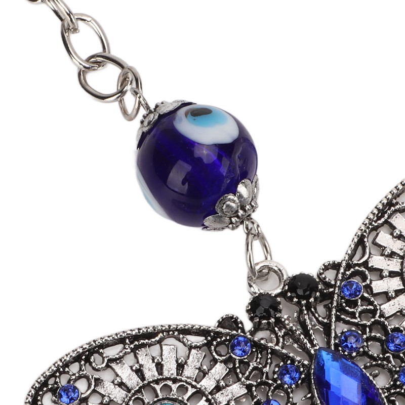 5Pcs Rhinestone Keychain Handcrafted Exquisite Beautiful Shiny Butterfly Shape Evil