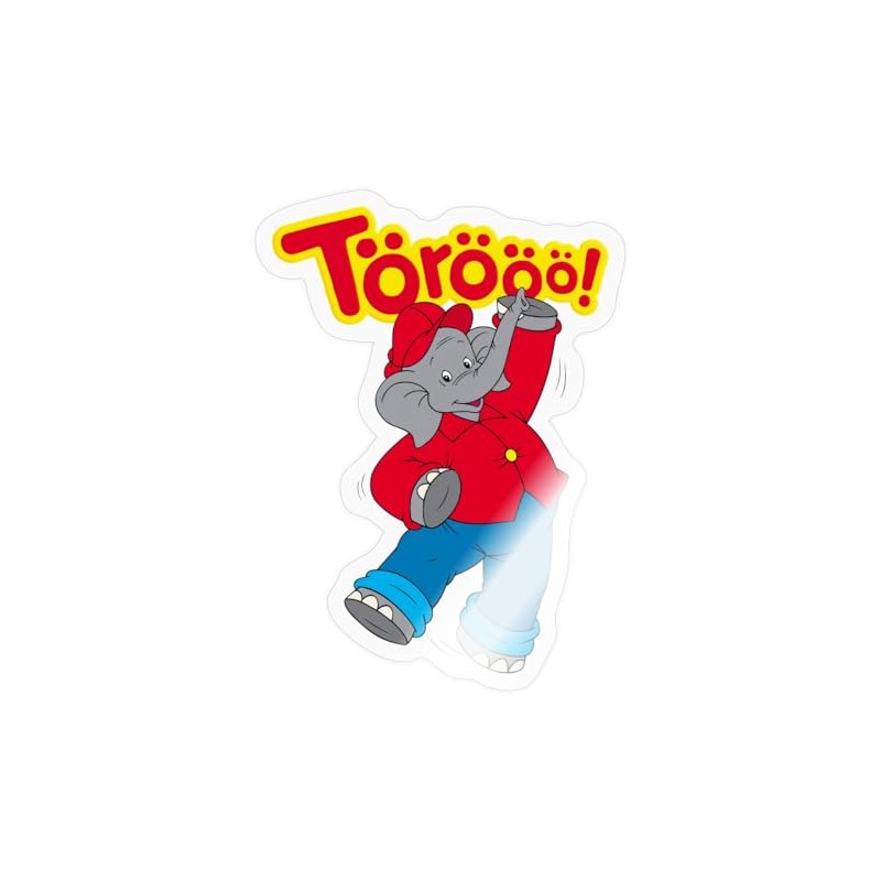 Spreadshirt Benjamin Blümchen Dancing Törööö Sticker, Max. 10 x 10