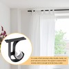 Aluminum Alloy Curtain Rod Bracket, Holder - Mounted on the