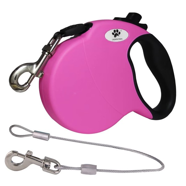 CROWN PAWS 13ft Retractable Dog Leash for Small Breed Dogs