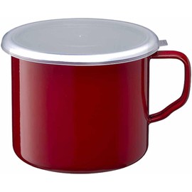 Takagi Metal FSH-12R Storage Container, Canister, Umeboshi Container with Handle, Enamel, 4.7 inches (12 cm), 3.1 gal (1.1 L), Dishwasher Safe