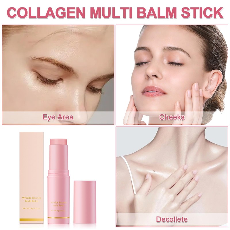 Collagen Wand Stick,3 Pcs Pure Collagen Wand,Anti Wrinkle Bounce Stick,Suitable