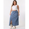 Agnes Orinda Women's Plus Size Casual Jean Skirt High Waisted