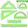Tenare 1 Set Plastic Ruler Math Set Includes Protractor, Triangle