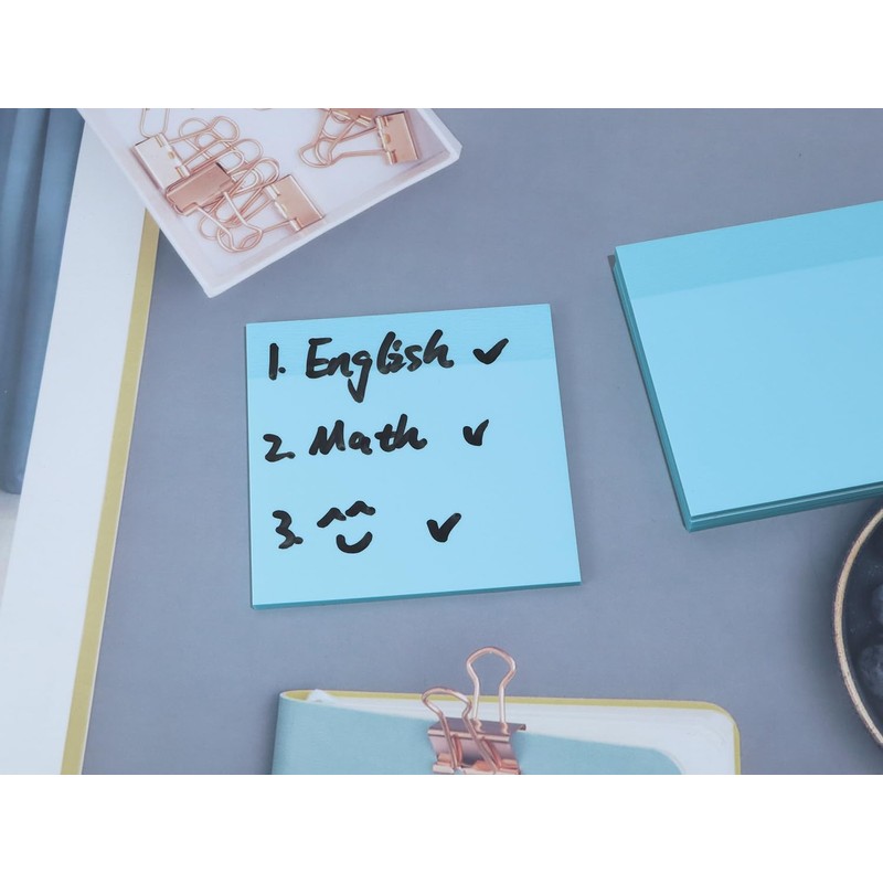 ONLYKXY 4 Pack Transparent Sticky Notes 3x3in Waterproof Self-Stick Book