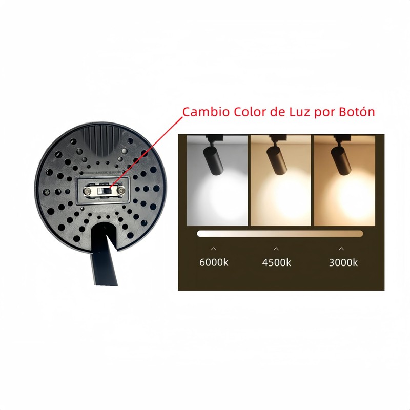 ONSSI® LED Spotlight 35 W for 2-Core Single-Phase Power Rail,
